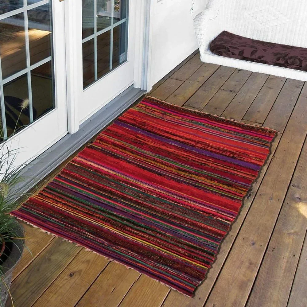 Chindi Cotton Rag Rugs 100% Eco-Friendly, 2-in-1 Reversible Multipurpose